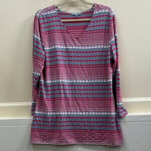 Habitat medium Pink and Gray Striped top